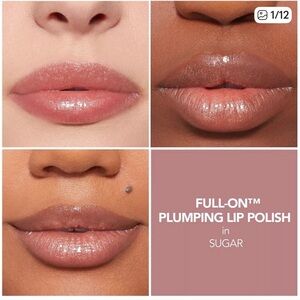 New! Buxom Sugar Full-On Plumping Lip Polish Gloss- pink nude beige